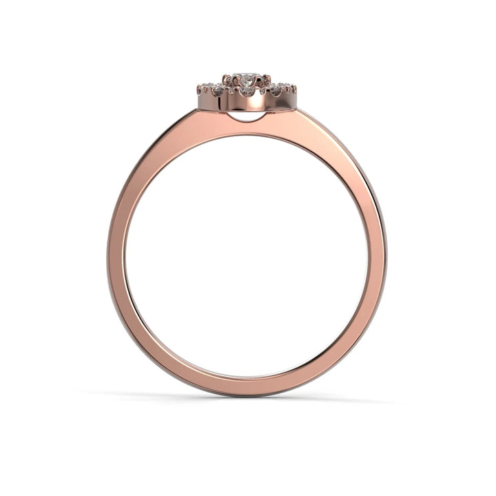 Festive Olivia 0,17 ct timanttisormus punakulta – tuotekuva 3