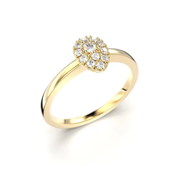 Festive Penelope 0,15 ct timanttisormus keltakulta – tuotekuva 1