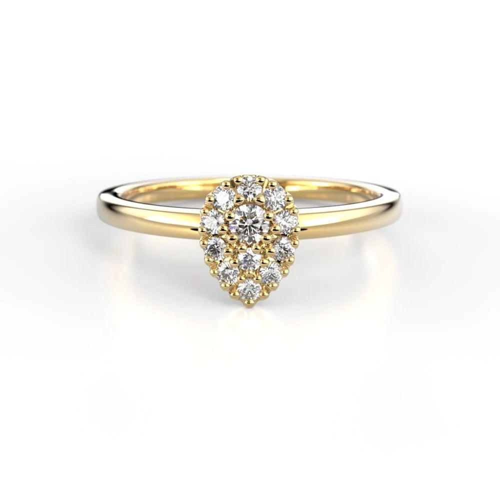 Festive Penelope 0,15 ct timanttisormus keltakulta – tuotekuva 2