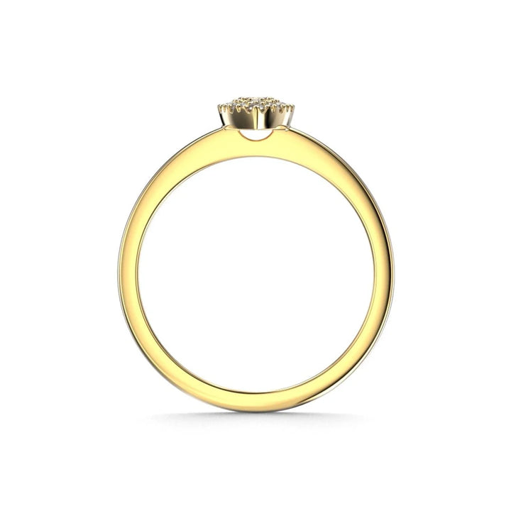 Festive Penelope 0,15 ct timanttisormus keltakulta – tuotekuva 3