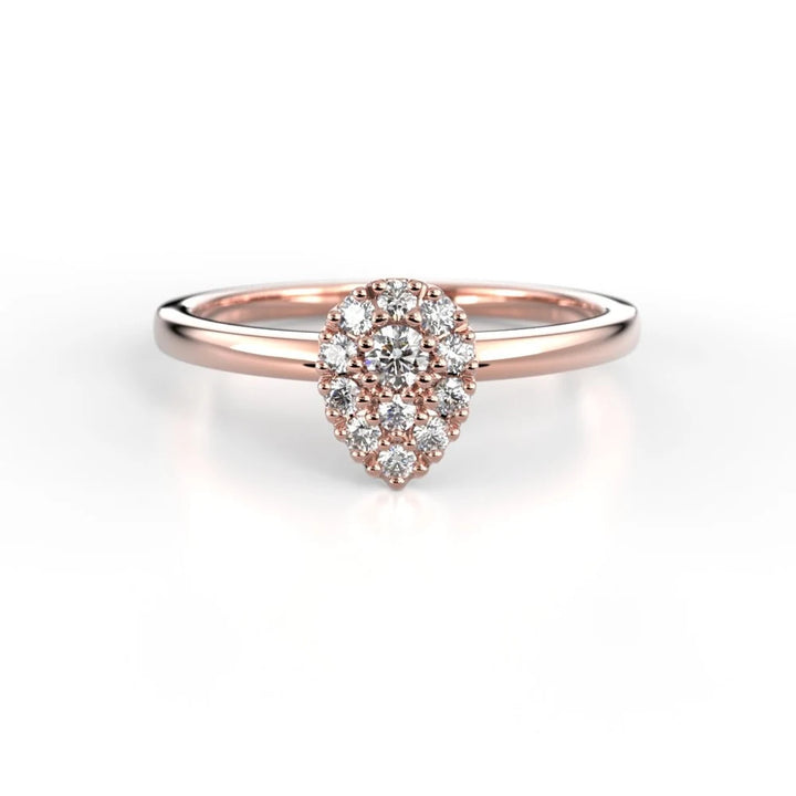 Festive Penelope 0,15 ct timanttisormus punakulta – tuotekuva 2