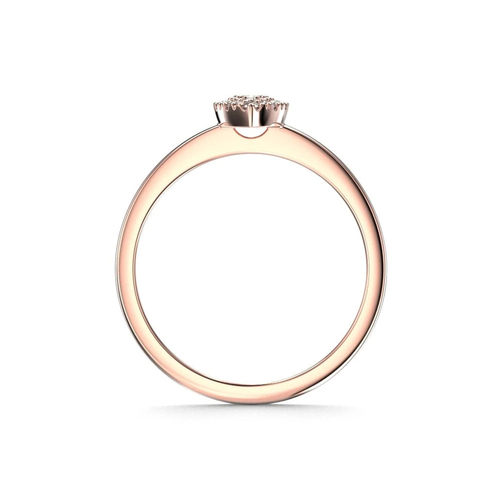 Festive Penelope 0,15 ct timanttisormus punakulta – tuotekuva 3