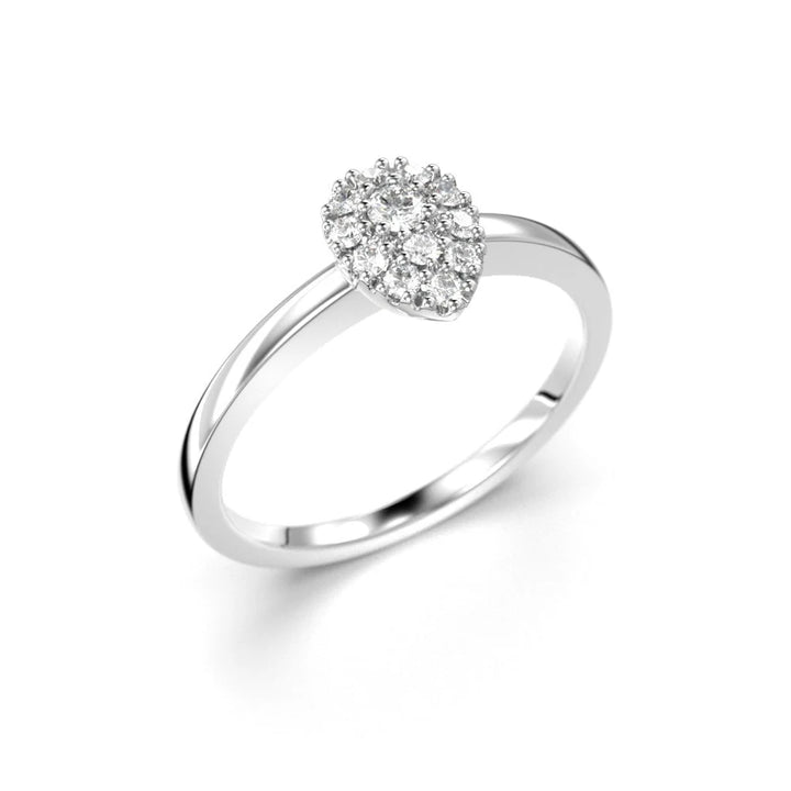Festive Penelope 0,15 ct timanttisormus valkokulta – tuotekuva 1