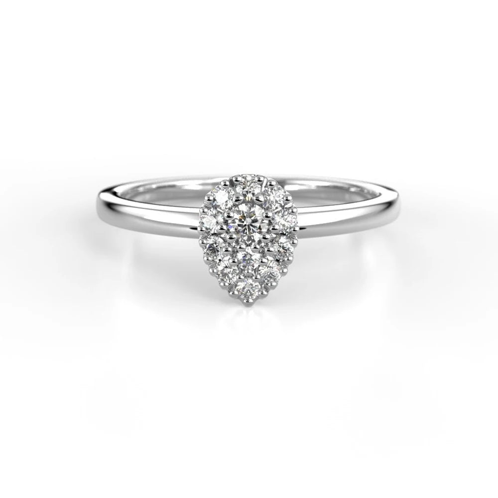 Festive Penelope 0,15 ct timanttisormus valkokulta – tuotekuva 2