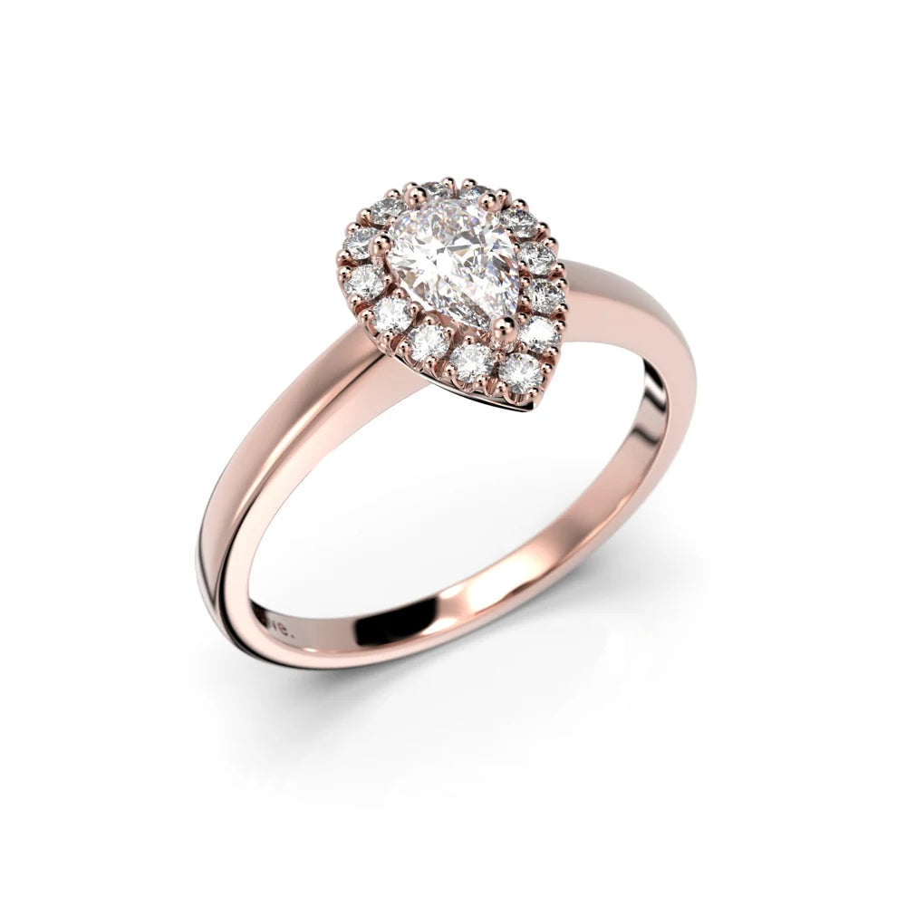 Festive Penelope 0,43 ct timanttisormus punakulta – tuotekuva 1