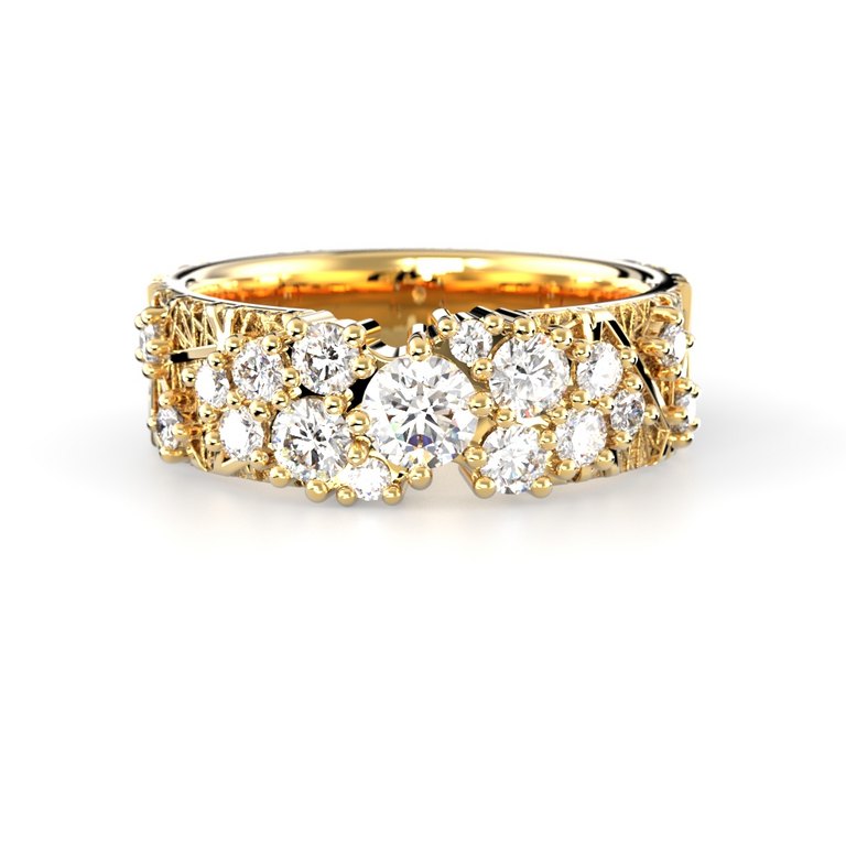 Festive Routa Rakka Grand 0,86 ct timanttisormus 663-086 keltakulta, etukuva