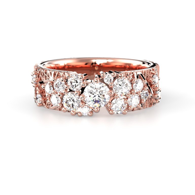 Festive Routa Rakka Grand 0,86 ct timanttisormus 663-086 punakulta, etukuva