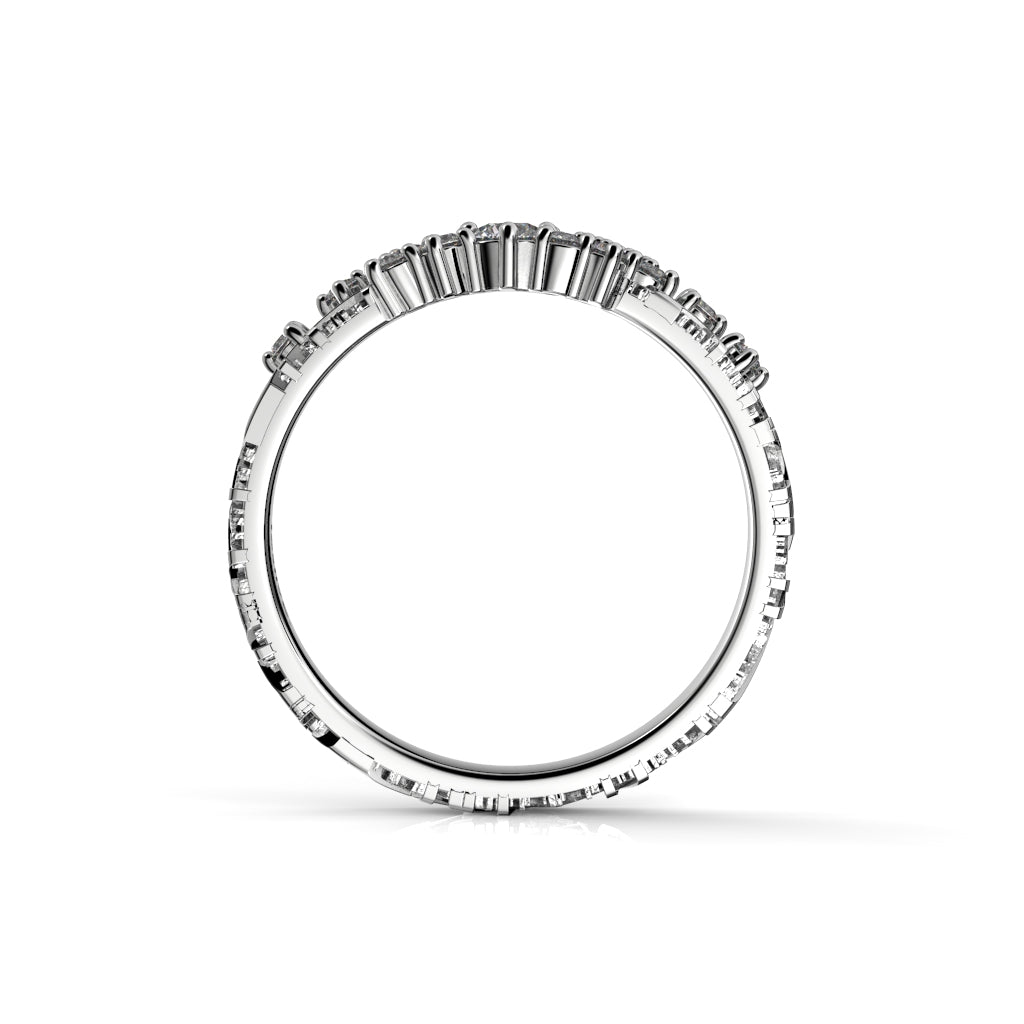 Festive Routa Rakka Kaita timanttisormus valkokulta 0,23 ct sormuksen profiili sivusta