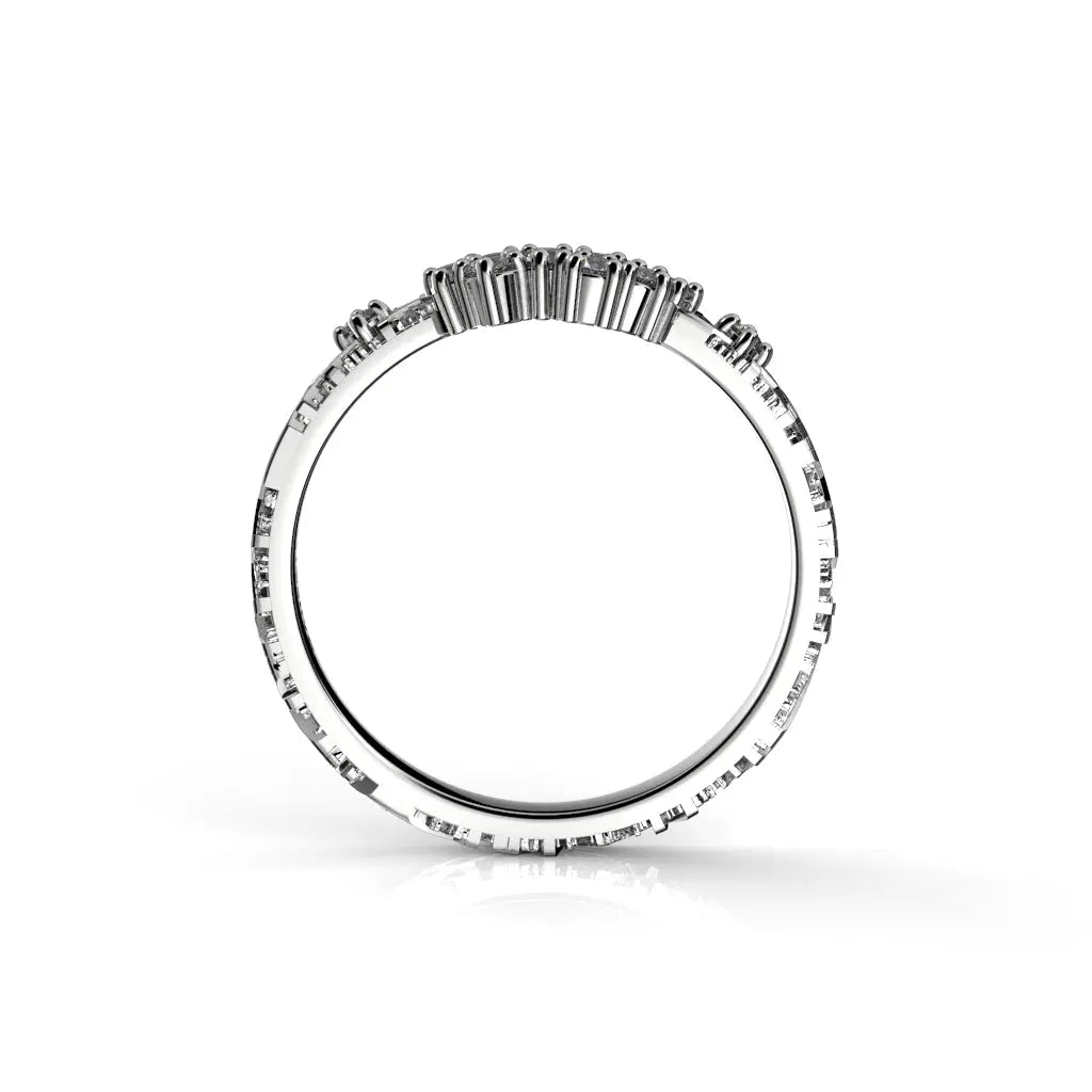 Festive Routa Rakka Sivu timanttisormus valkokulta 0,15 ct sormuksen sivuprofiili
