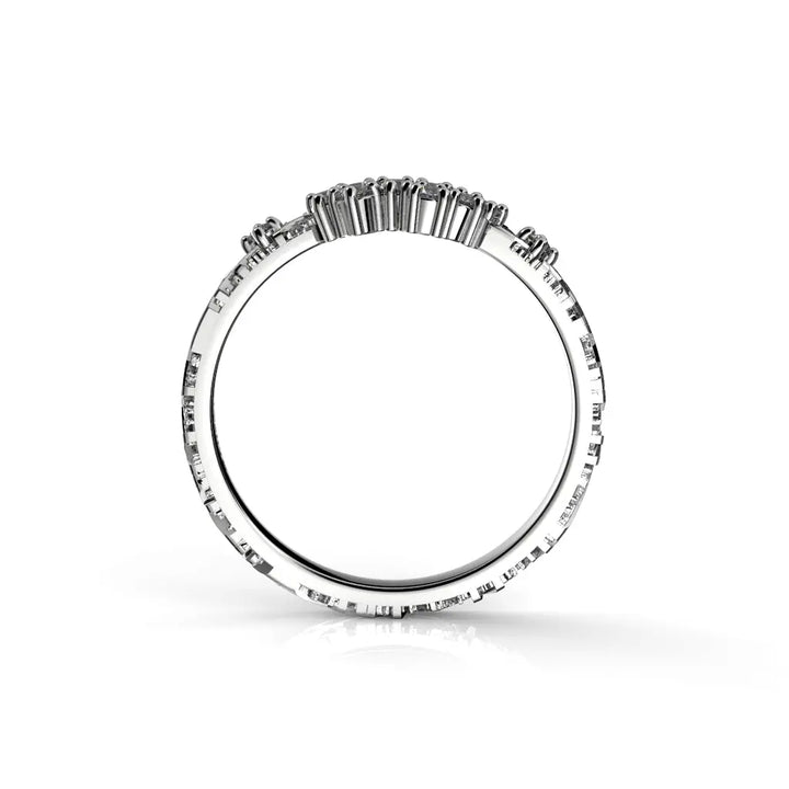 Festive Routa Rakka Sivu timanttisormus valkokulta 0,15 ct sormuksen sivuprofiili