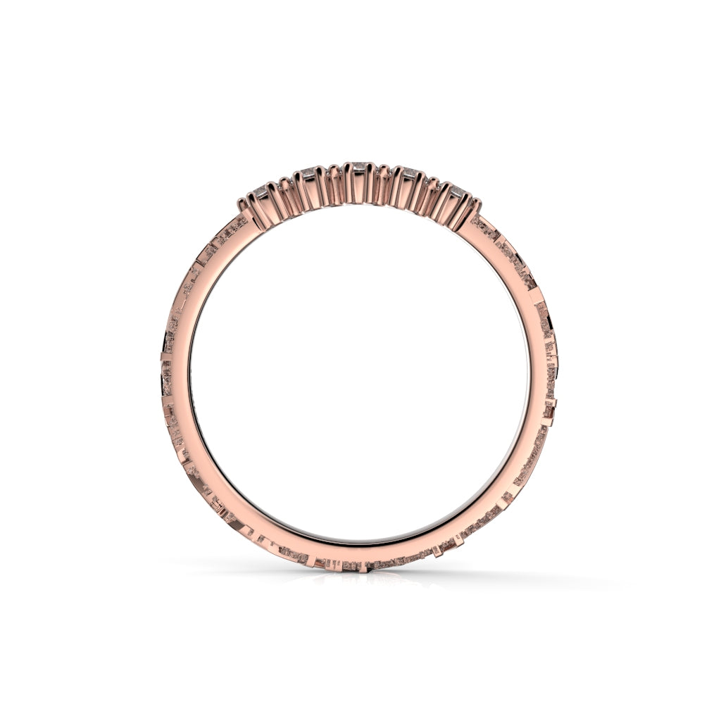 Festive Routa Tieva timanttisormus punakulta 0,15 ct sormuksen profiili