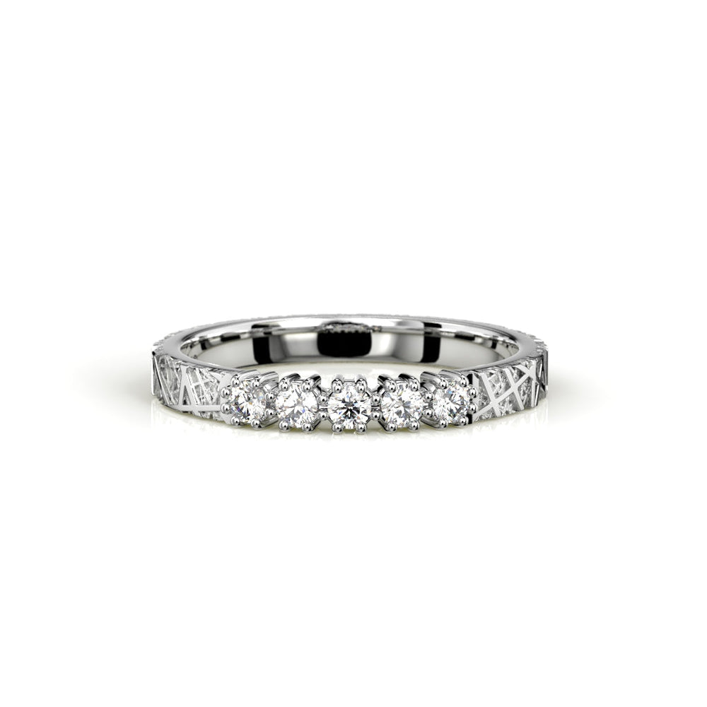 Festive Routa Tieva timanttisormus valkokulta 0,15 ct timantit edestä