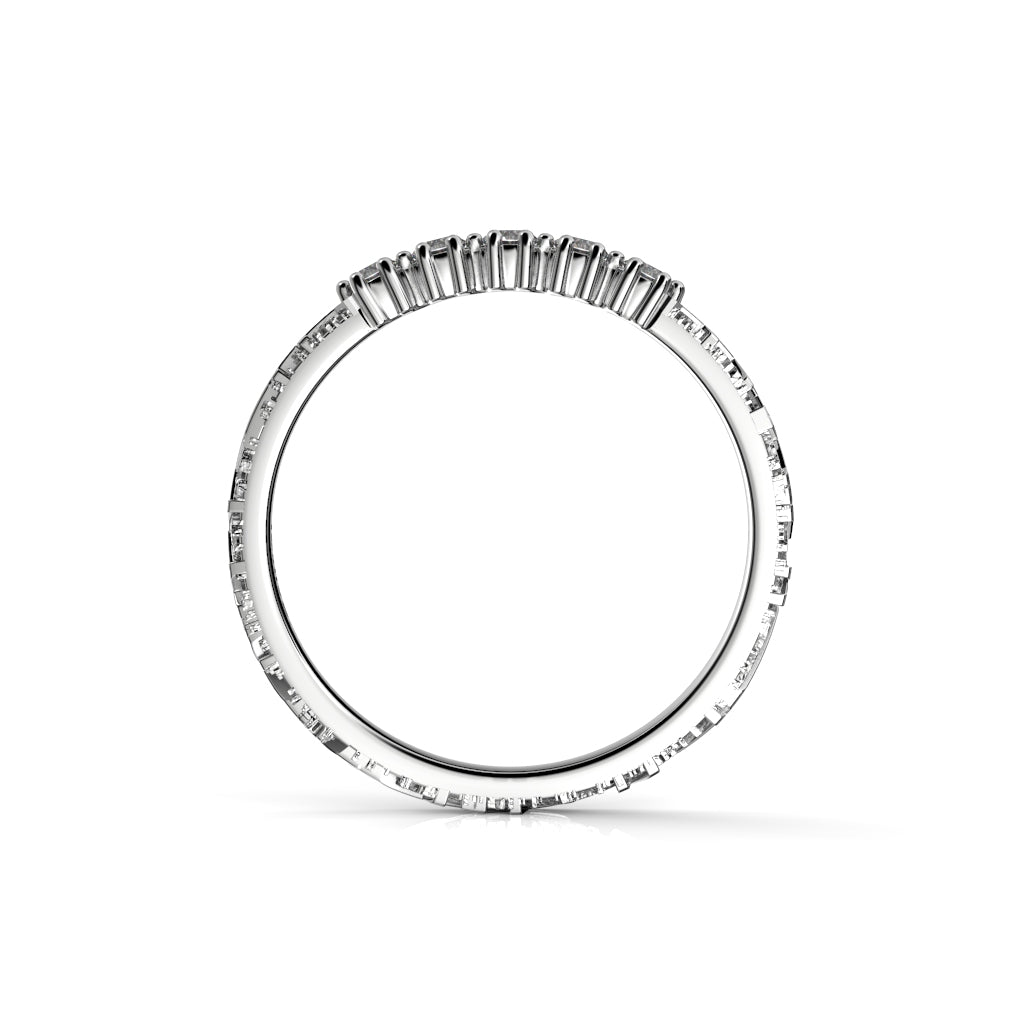 Festive Routa Tieva timanttisormus valkokulta 0,15 ct sormuksen profiili