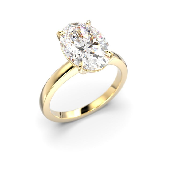 Festive Selena 3,00 ct laboratoriotimanttisormus 683-300 keltakulta, viistokuva