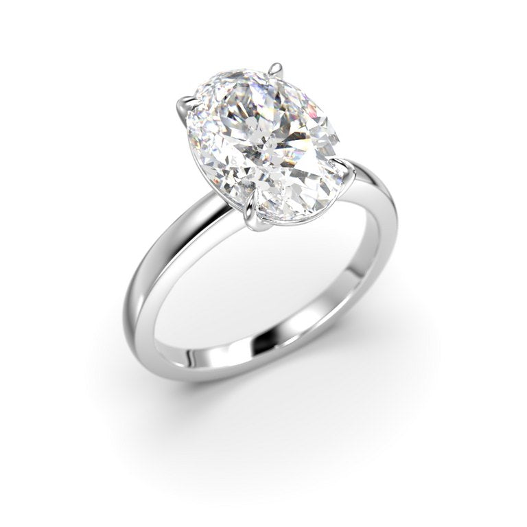 Festive Selena 3,00 ct laboratoriotimanttisormus 683-300 valkokulta, viistokuva
