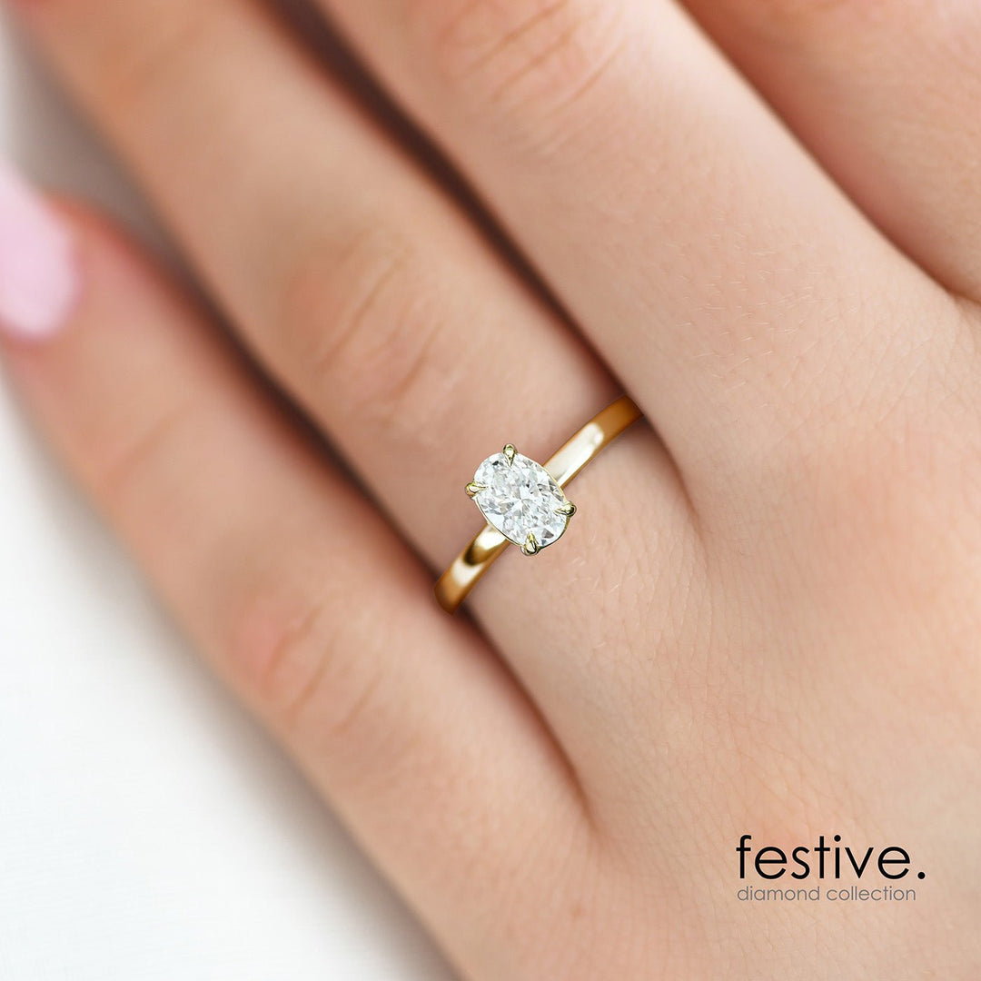 Timanttisormus Selena 0,70 ct - 14k keltakulta