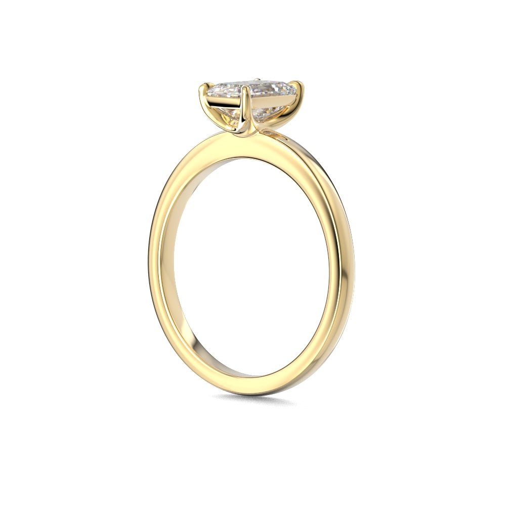 Festive Serena 1,00 ct timanttisormus keltakulta, sivukuva