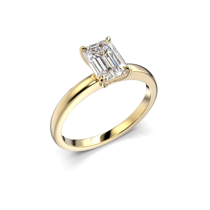 Festive Serena 1,00 ct timanttisormus keltakulta, viistokuva