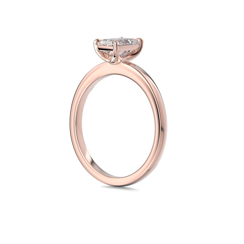 Festive Serena 1,00 ct timanttisormus punakulta, sivukuva