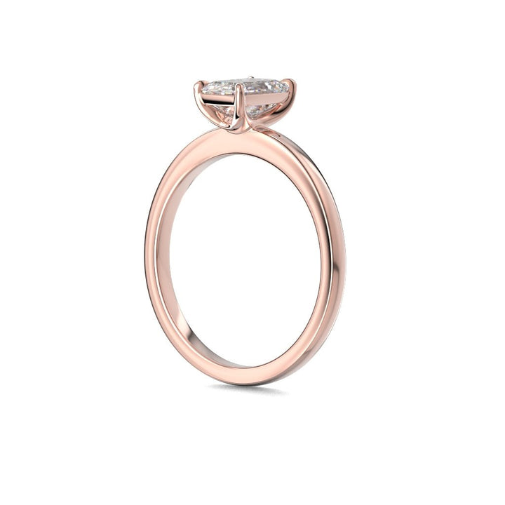 Festive Serena 1,00 ct timanttisormus punakulta, sivukuva