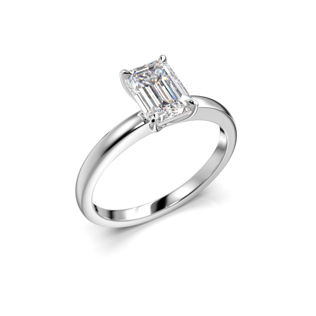 Festive Serena 1,00 ct timanttisormus valkokulta, viistokuva