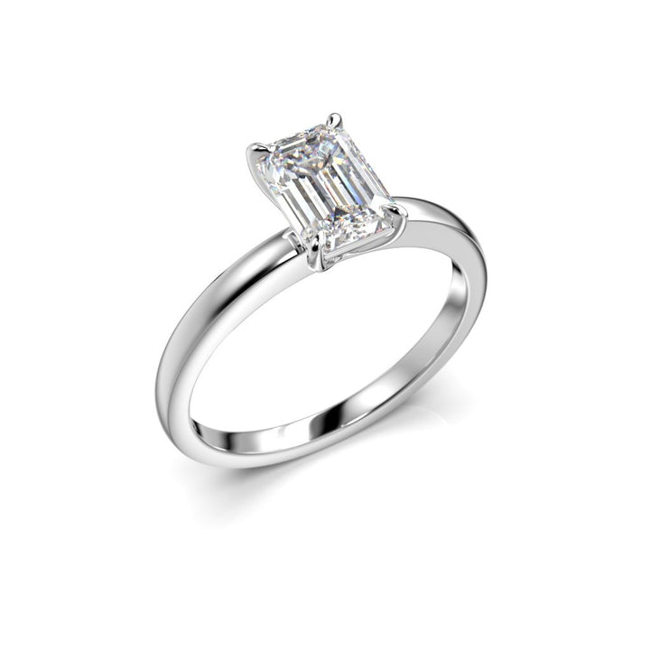 Festive Serena 1,00 ct timanttisormus valkokulta, viistokuva