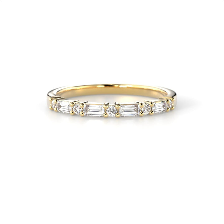 Festive Serena Band rivitimanttisormus 0,28 ct keltakulta edestä