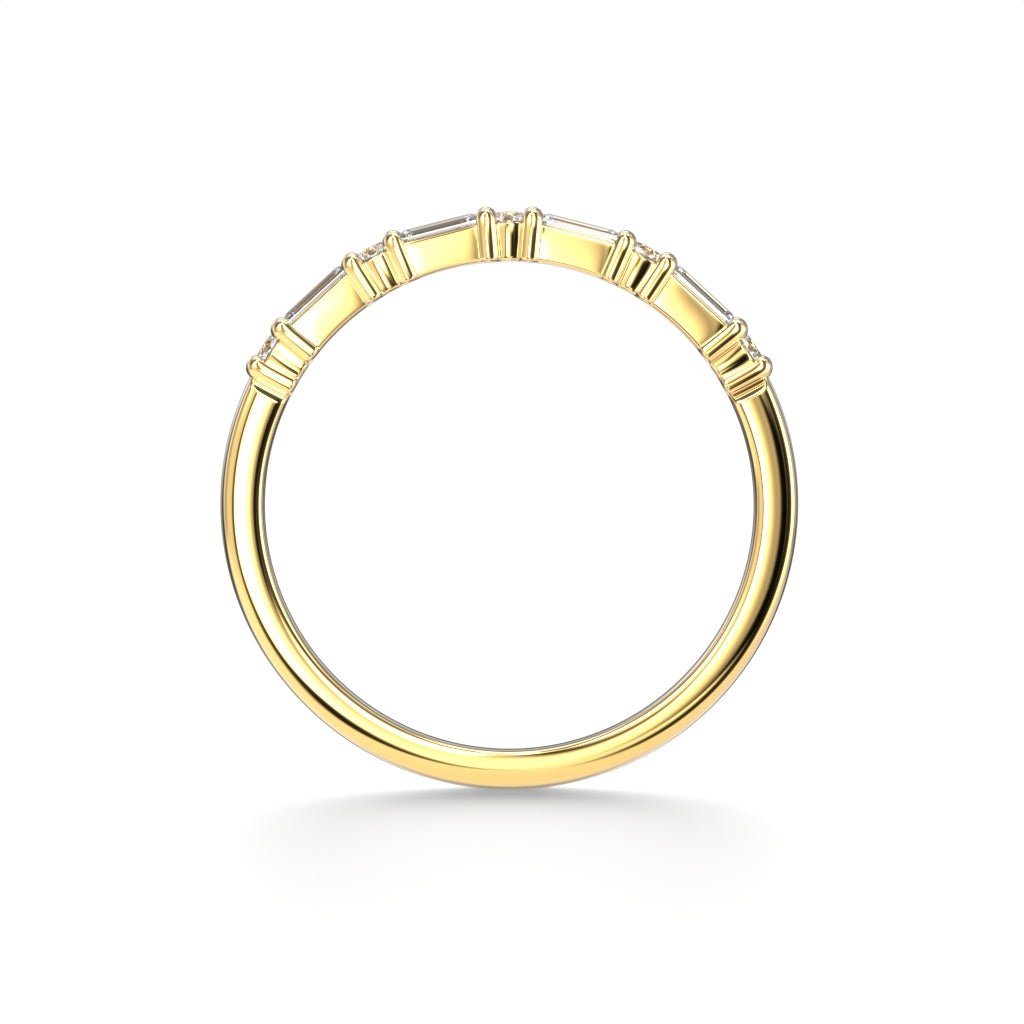 Festive Serena Band rivitimanttisormus 0,28 ct keltakulta sivulta