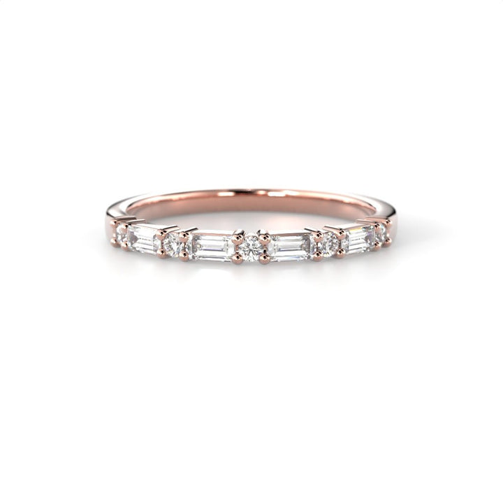 Festive Serena Band rivitimanttisormus 0,28 ct punakulta edestä