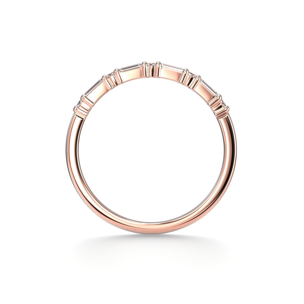 Festive Serena Band rivitimanttisormus 0,28 ct punakulta sivulta