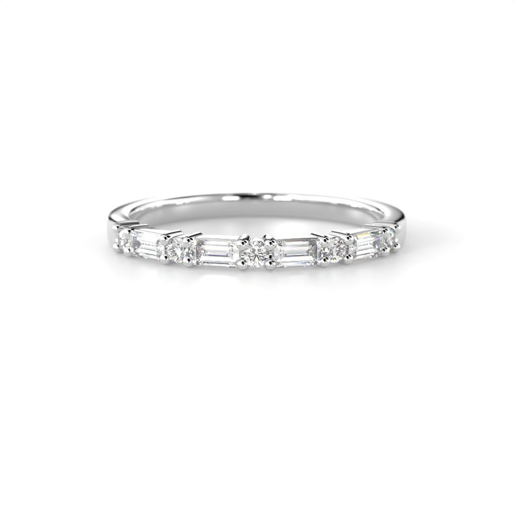 Festive Serena Band rivitimanttisormus 0,28 ct valkokulta edestä
