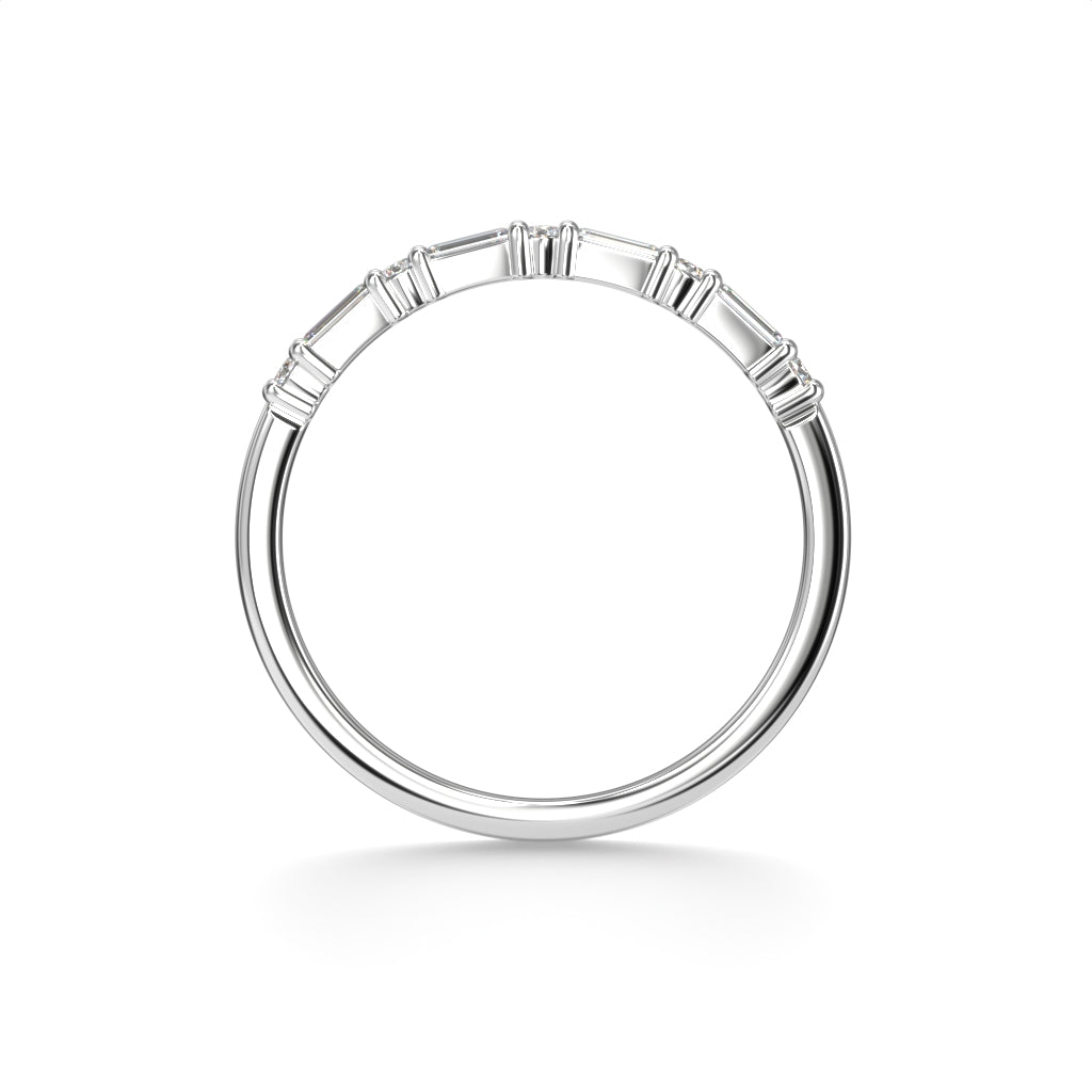Festive Serena Band rivitimanttisormus 0,28 ct valkokulta sivulta