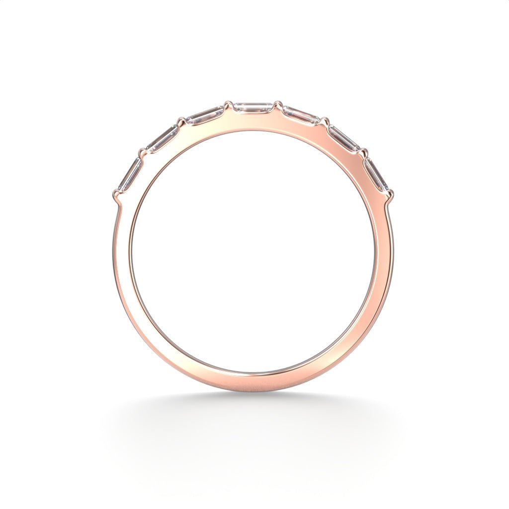 Festive Serena Band rivitimanttisormus 0,35 ct punakulta sivulta