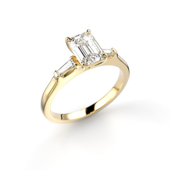 Festive Serena Trilogy 1,20 ct timanttisormus 757-120 keltakulta, viistokuva