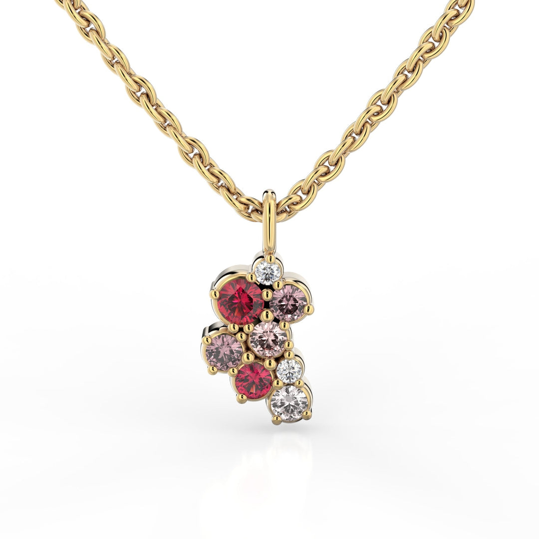 Festive Nelly Pink timanttiriipus 0,02 ct keltakulta 14K Festive
