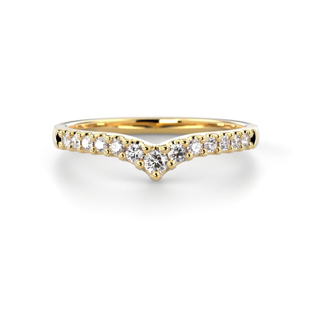 Festive Juliette Side 0,15ct timanttisormus keltakulta 731-015 – tuotekuva 2
