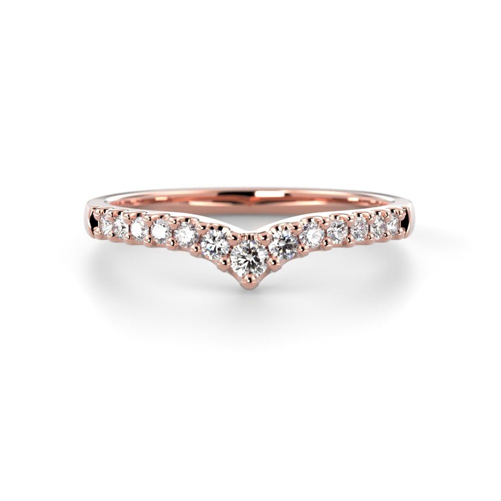 Festive Juliette Side 0,15ct timanttisormus punakulta 731-015 – tuotekuva 2