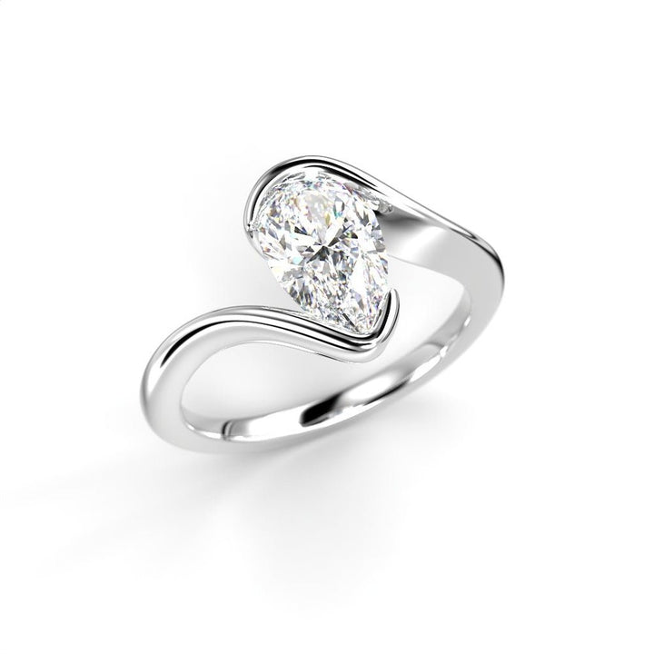Festive Auréa Pear 1,00 ct timanttisormus valkokulta 790-100 – tuotekuva
