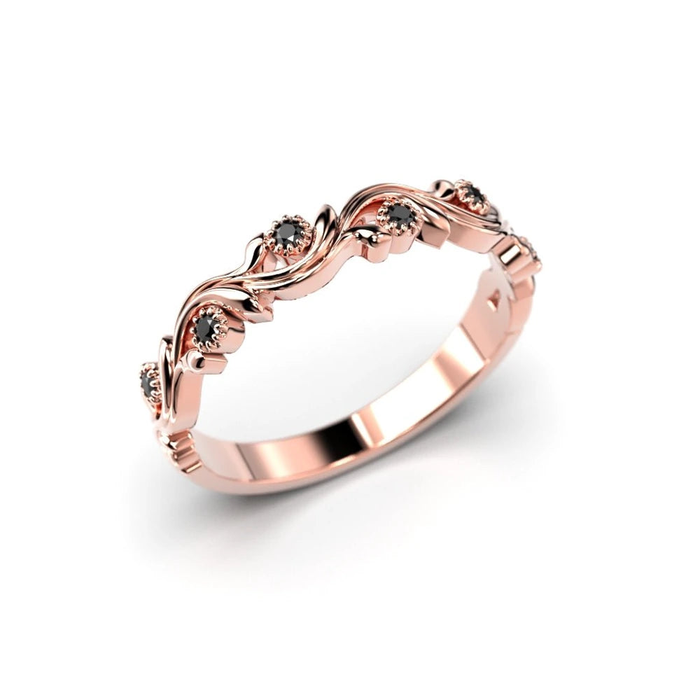 Festive Feeniks Siro Black 0,06 ct timanttisormus punakulta