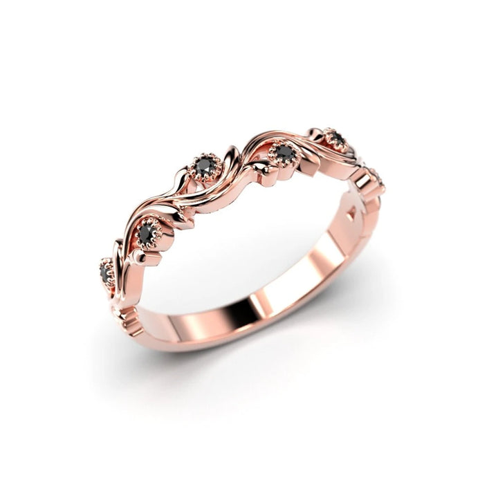 Festive Feeniks Siro Black 0,06 ct timanttisormus punakulta