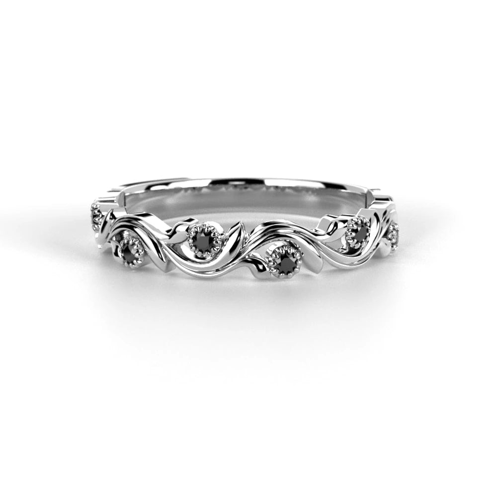 Festive Feeniks Siro Black 0,06 ct timanttisormus valkokulta – lisäkuva