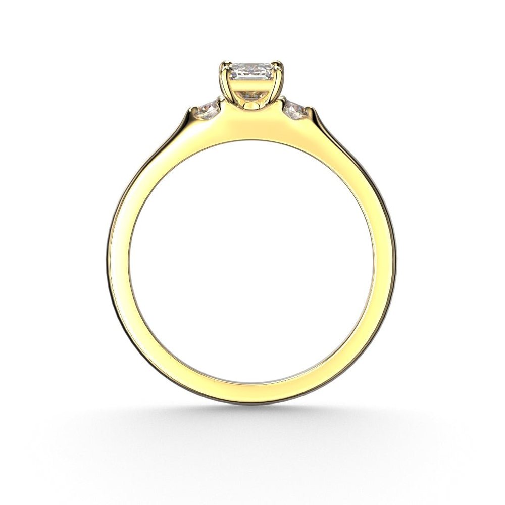 Festive Megan Emerald 0,74 ct timanttisormus keltakulta 745-074 – tuotekuva 3
