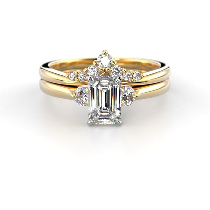 Festive Megan Emerald 0,74 ct timanttisormus keltakulta 745-074 – tuotekuva 4