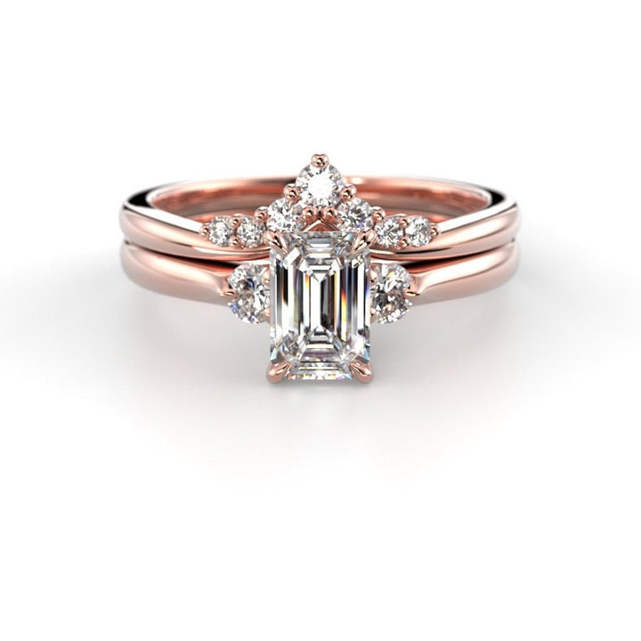 Festive Megan Emerald 0,74 ct timanttisormus punakulta 745-074 – tuotekuva 4