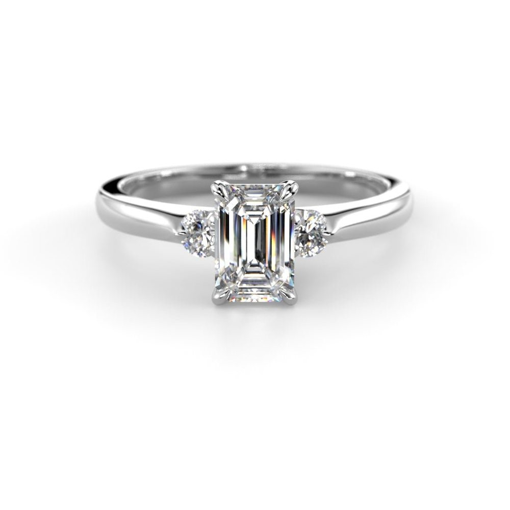 Festive Megan Emerald 0,74 ct timanttisormus valkokulta 745-074 – tuotekuva 2