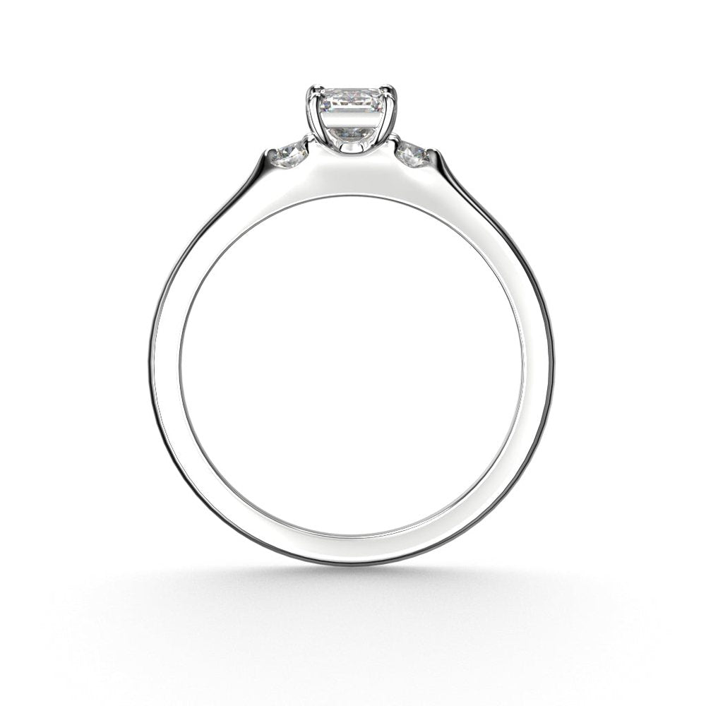 Festive Megan Emerald 0,74 ct timanttisormus valkokulta 745-074 – tuotekuva 3