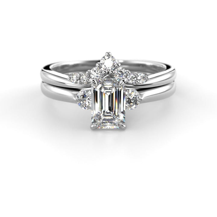 Festive Megan Emerald 0,74 ct timanttisormus valkokulta 745-074 – tuotekuva 4
