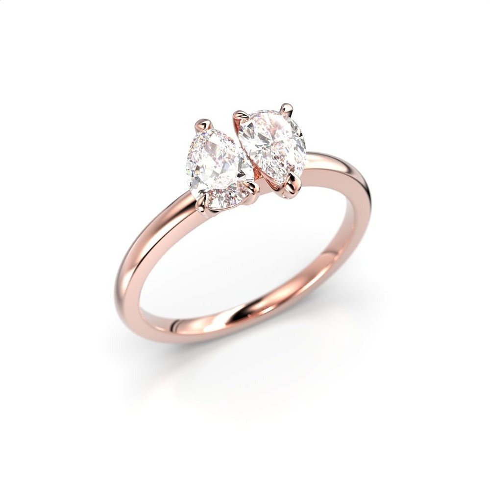 Festive Mila Petite 0,60 ct timanttisormus punakulta 791-060 – tuotekuva