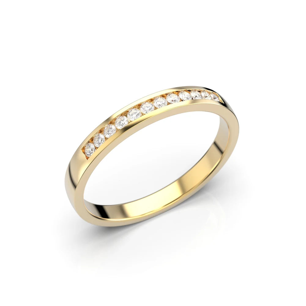 Festive Venice 0,12 ct timanttisormus keltakulta – tuotekuva 1