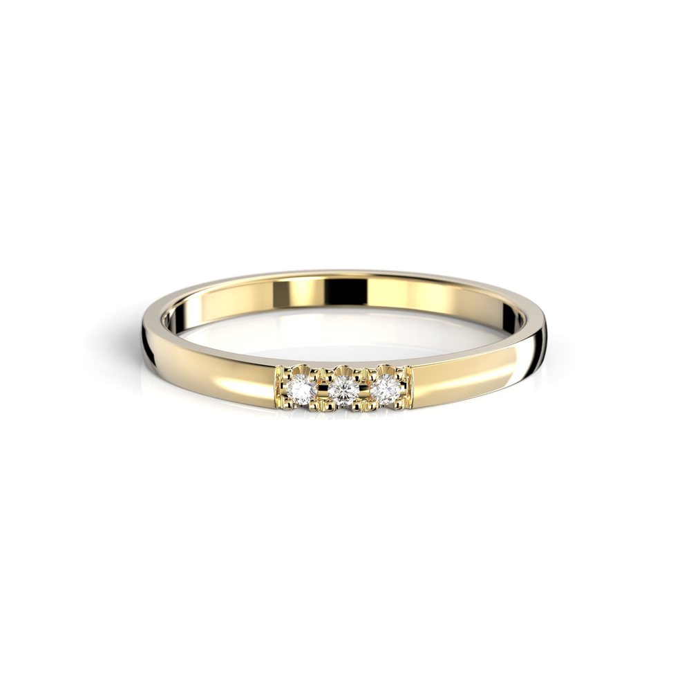 Timanttisormus Victoria 0,03 ct - 14k keltakulta
